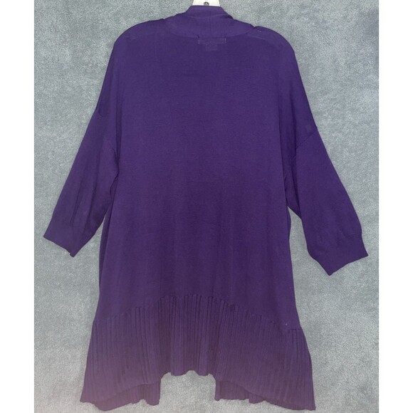Michael Kors Cardigan Womens Size 1X Purple Open Front Sweater Cardigancore - Picture 9 of 10